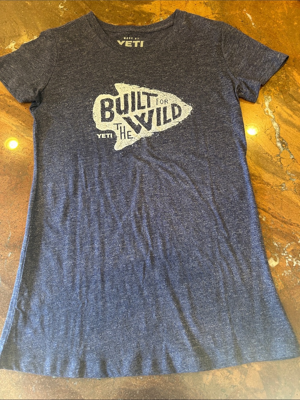 Yeti Navy Blue Built for the Wild Graphic Short Sleeve Tee